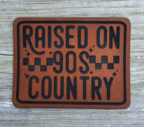 Raised on 90’s Country Leatherette Patch (Patch Only)